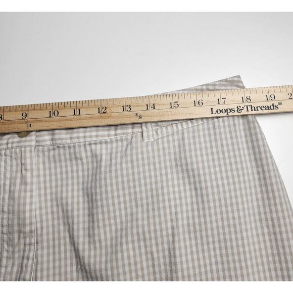 Jaclyn Smith Pants Sport Gingham Capri Cream and white cottage prarie coquette - Picture 3 of 7